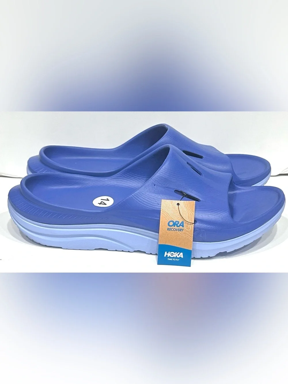 NEW, Hoka Slides Mens 14 HOKA ORA Recovery Slide 3 Sandals Blue